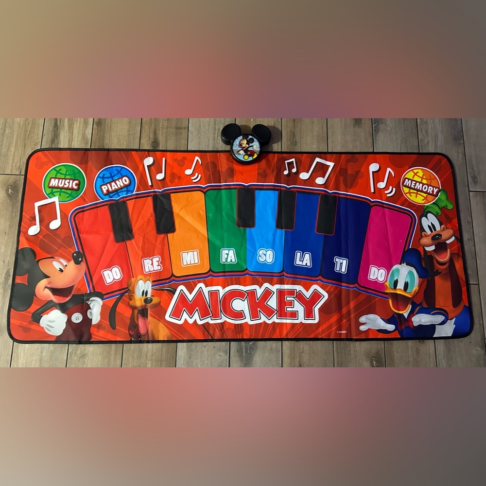 Disney Mickey Mouse Music Mat Interactive Floor Piano Electronic Toy Keyboard